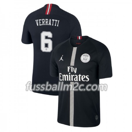 Fußballtrikots Paris Saint-Germain Verratti 6 Jodan Schwarz Ausweich Trikotsatz 2018-2019 Fußballtrikots Paris Saint-Germain Verratti 6 Jodan Schwarz Ausweich Trikotsatz 2018-2019